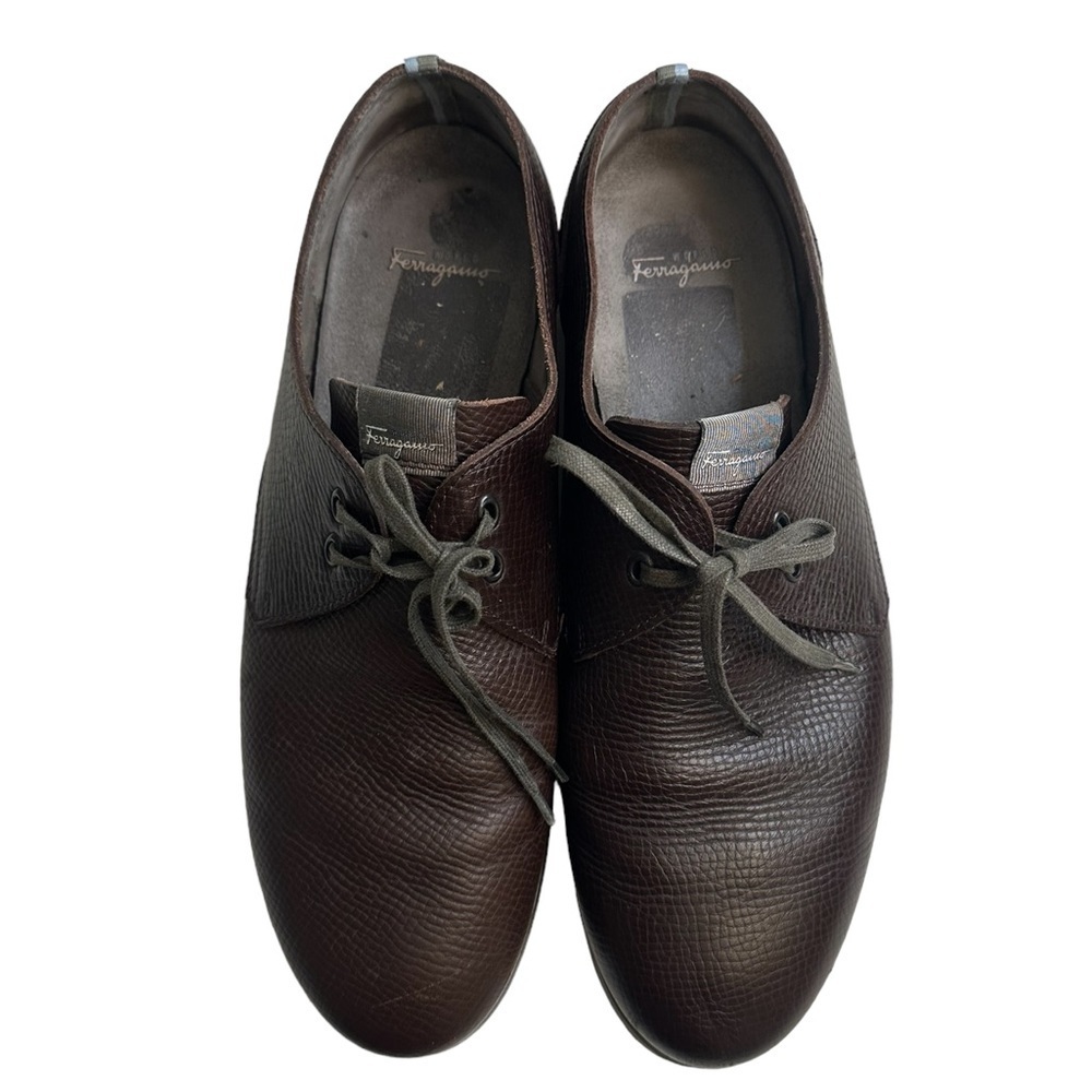 Salvador Ferragamo World Mens Soft Soled Leather Shoes Size 11 - Picture 14 of 16
